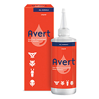 Kyron Avert Solution is an extremely bitter liquid for application to bandages or dressings or around open wounds. Buy Avert Bitter Solution Wound Care Treatment for Pets at best price today.