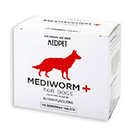 Mediworm Dewormer Tab for Dogs is a broad spectrum de-wormer for the treatment of Hookworm, Roundworm and Tapeworm in dogs.