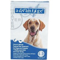 Advantage for extra large dogs is a topical anti-flea treatment. The waterproof solution kills 98 - 100 % adult fleas on dogs within 12 hours application and reduces the chances of Flea Allergy Dermatitis (FAD).