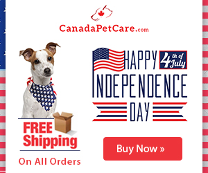 4th of July Celebration at CanadaPetCare.com! Get 12% Extra Discount + Free Shipping with coupon: HAPPY4TH