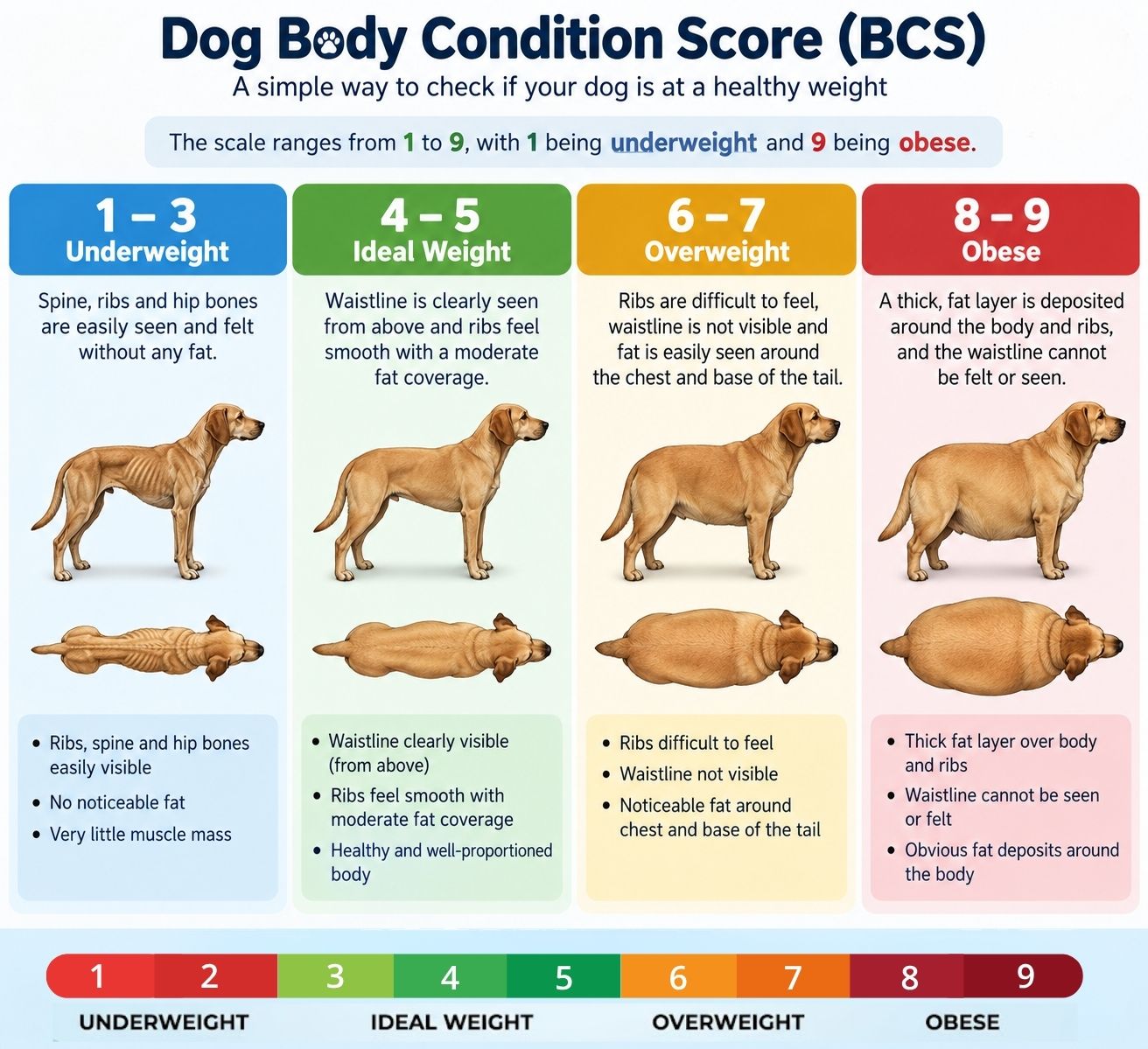 Obesity in Dogs Weight Chart