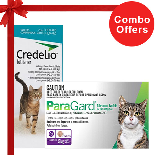 Buy Credelio + Paragard Allwormer Combo Pack for Cats Online at