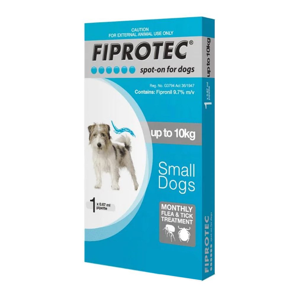 Fiprotec Spot-On For Small Dogs Up To 22lbs (Blue)