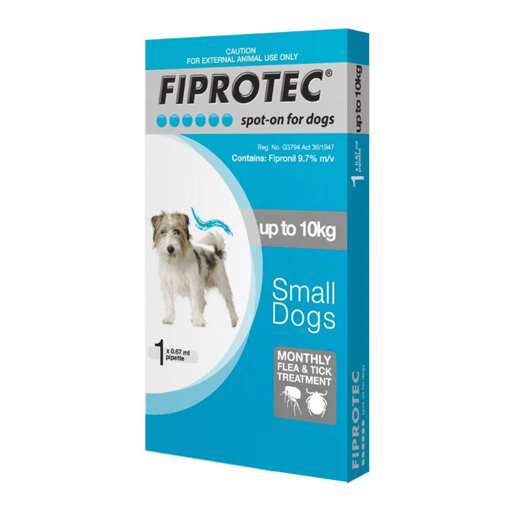 Fiprotec Spot-On For Small Dogs Up To 22lbs (Blue)