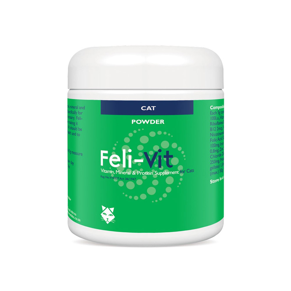 Kyron Feli-Vit Vitamin, Mineral &amp; Protein Supplement Powder For Cats 250 Gm