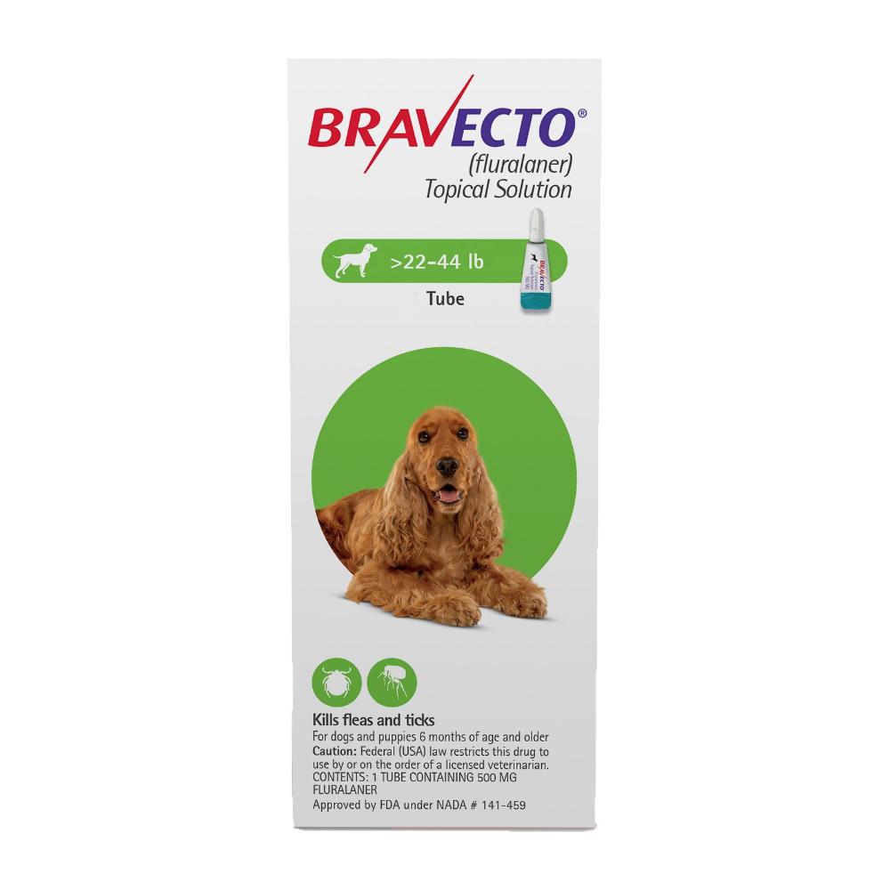 

Bravecto Topical For Medium Dogs (22 - 44 Lbs) Green 2 Doses