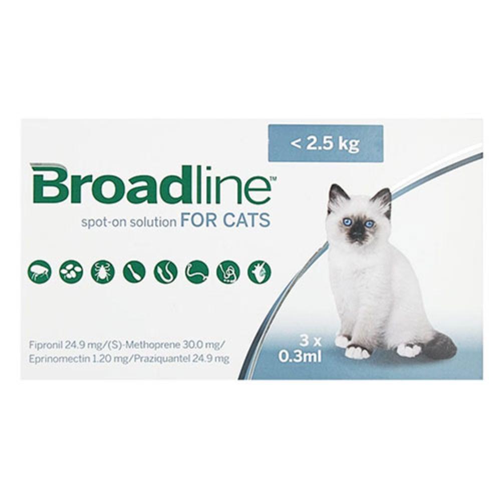 Broadline Spot-On Solution For Small Cats Up To 5.5 Lbs. 3 Pack