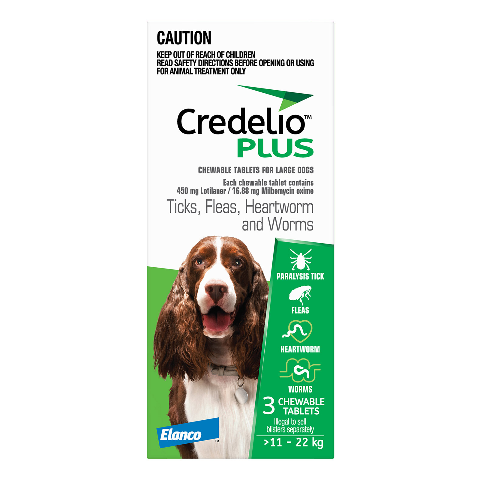 Credelio Plus For Large Dog 11-22kg Green