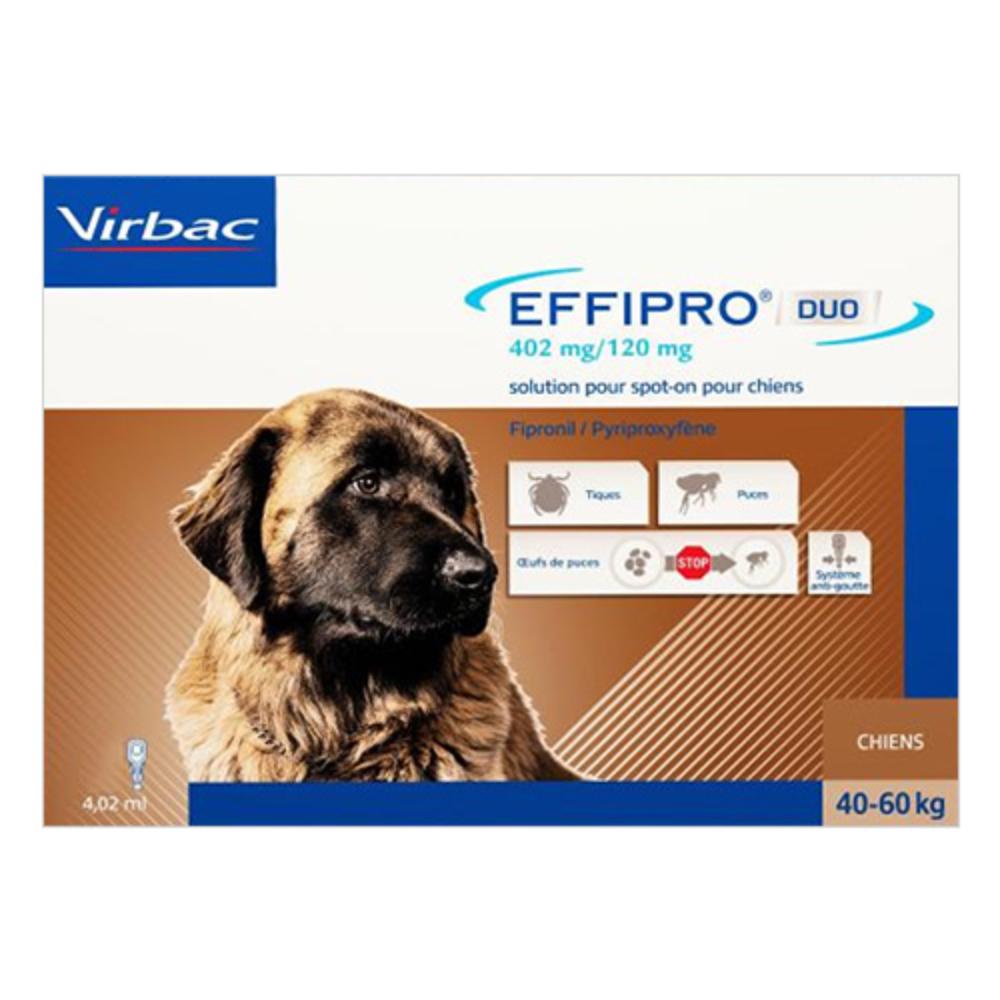 Effipro DUO Spot-On  For Extra Large Dogs Over 88 lbs (Brown)