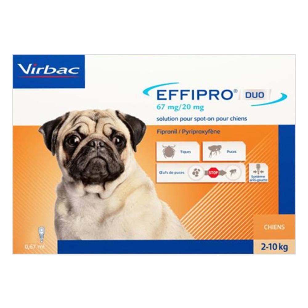 Effipro DUO Spot-On  For Small Dogs up to 22 lbs (Orange)