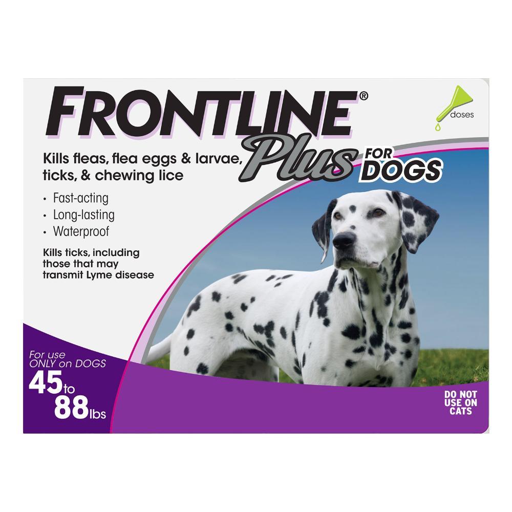 Frontline Plus For Large Dogs 45-88 Lbs (Purple) 3 Doses