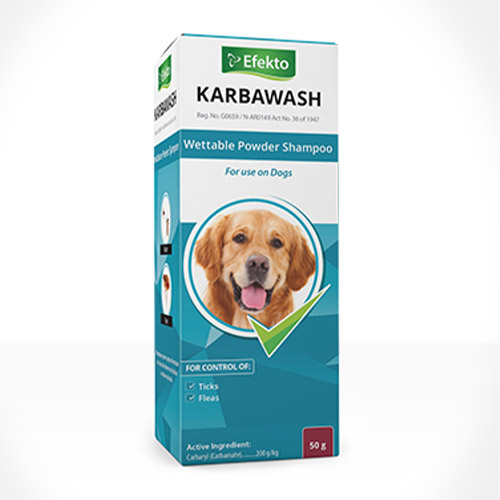 Karbawash dog shampoo for flea-induced itching
