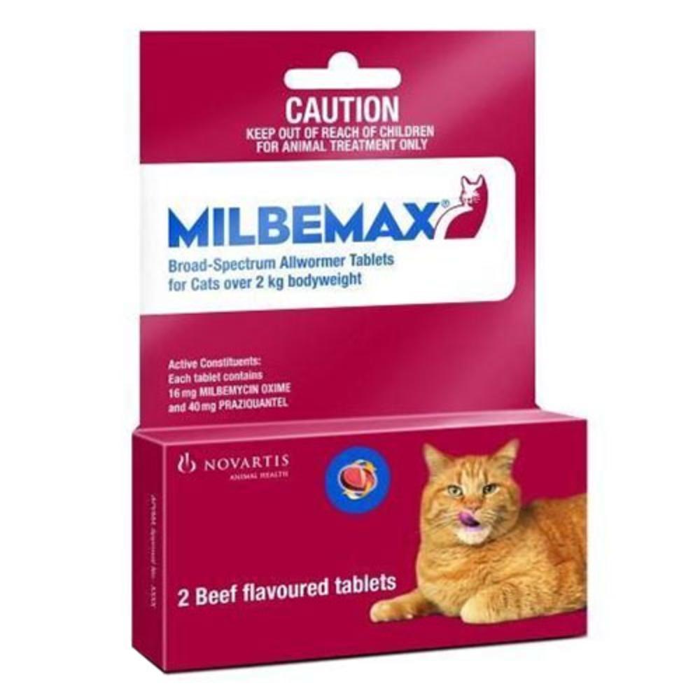 Milbemax For Cats 2kg-8kg 2 Tablets