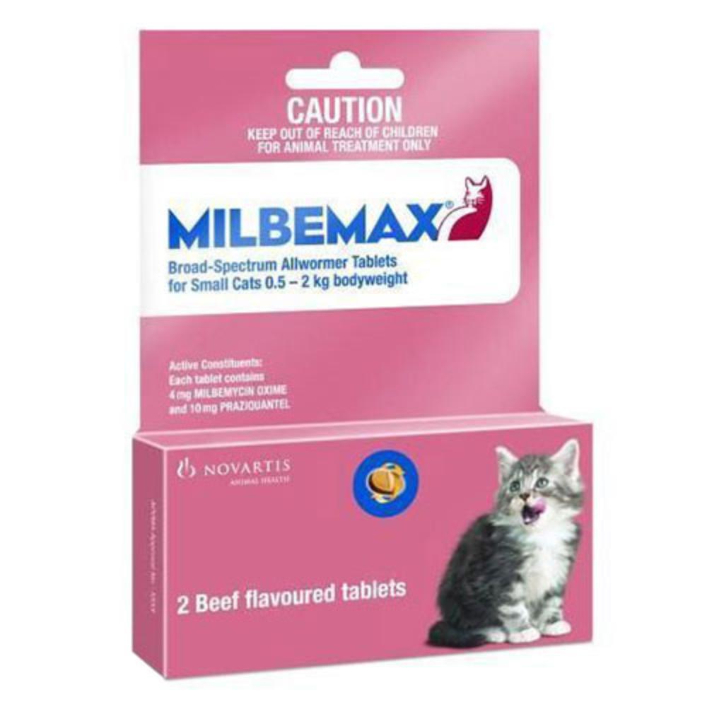 

Milbemax For Cats Upto 2kg 2 Tablets