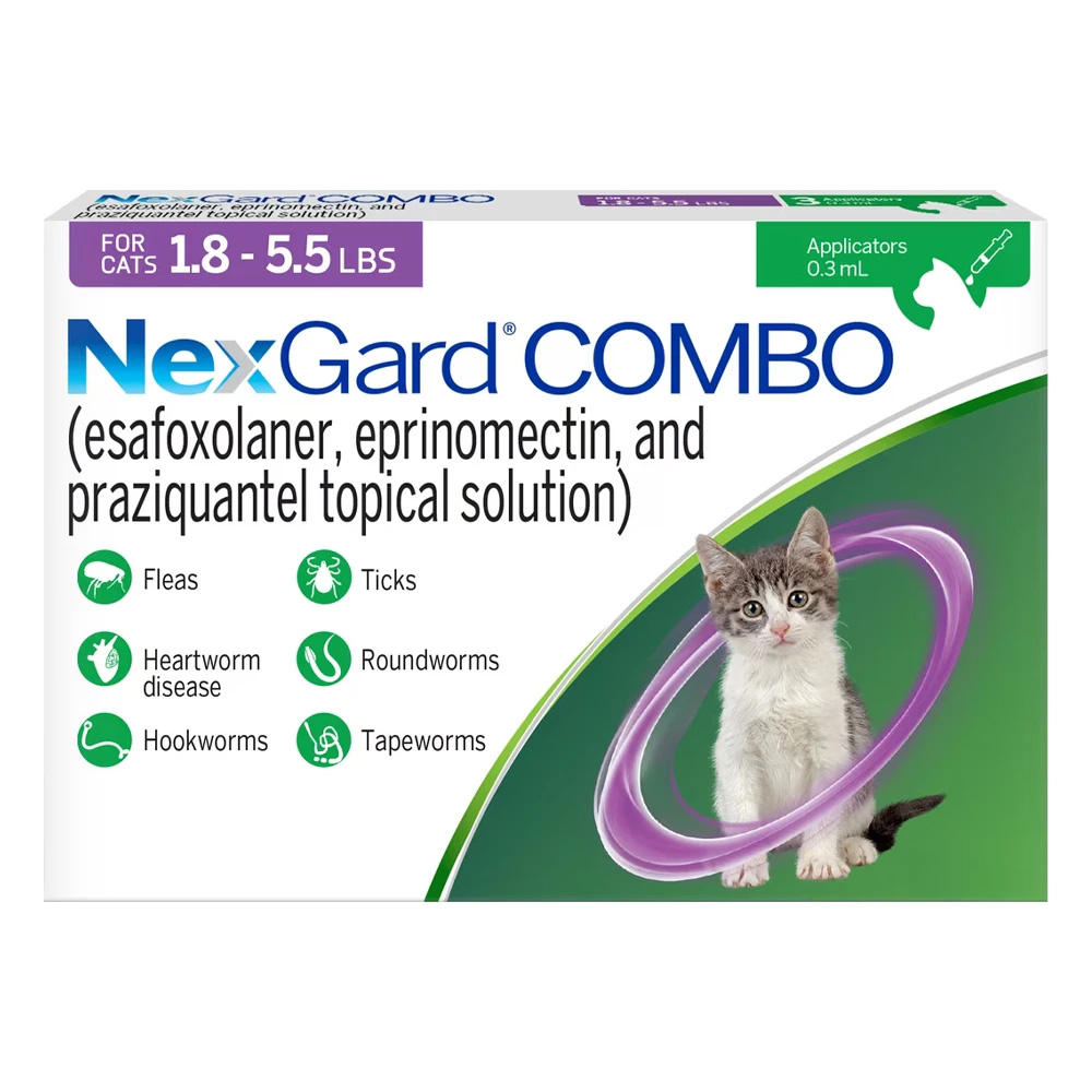 Nexgard Combo For Cats Upto 5.5lbs 3 Pack