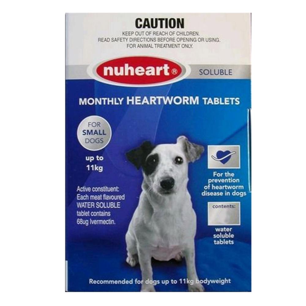 Nuheart Generic Heartgard For Small Dogs Upto 25lbs (Blue) 12 Tablets