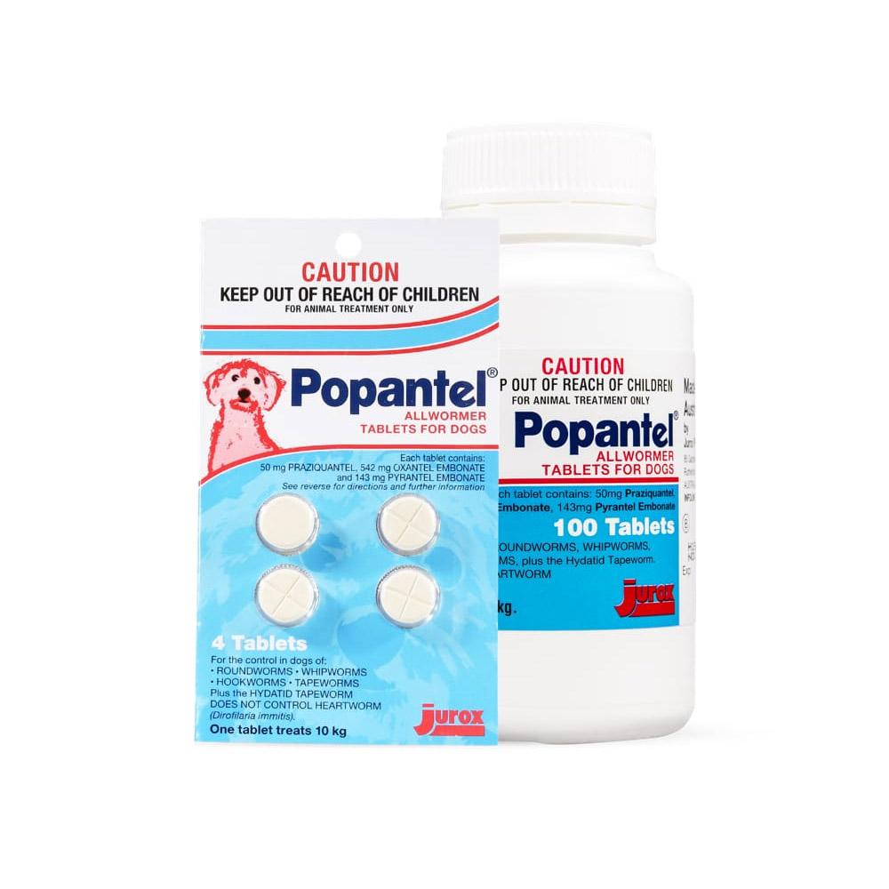 Popantel Allwormer For Dogs 10 Kgs (22 Lbs) 2 Tablet