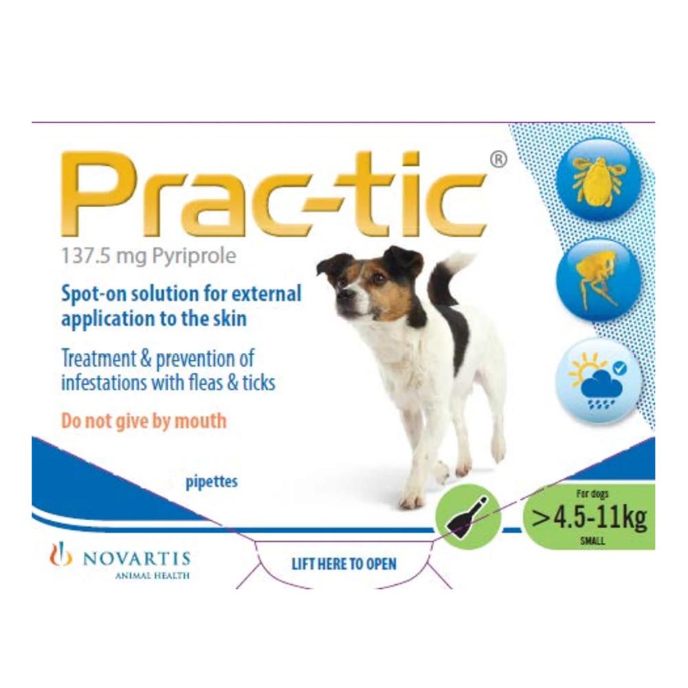 Prac-Tic Spot On For Dogs 10-25 Lbs (Green) 3 Pack