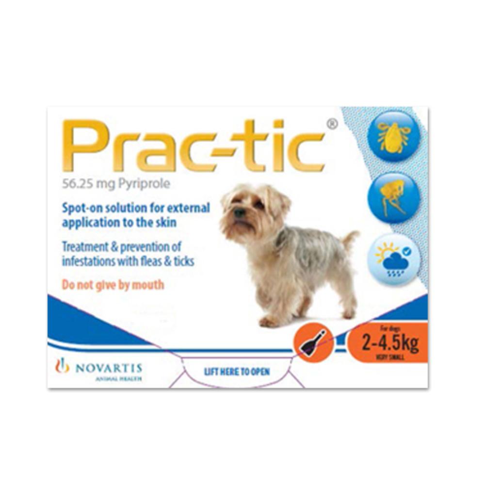 Prac-Tic Spot On For Dogs 4.5-10 Lbs (Orange) 12 Pack
