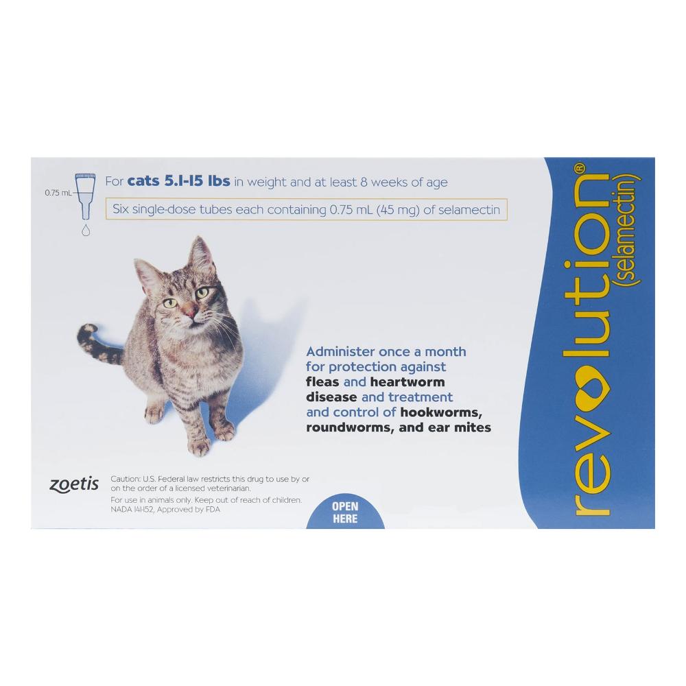 Revolution For Cats 5 -15lbs (Blue) 12 Doses
