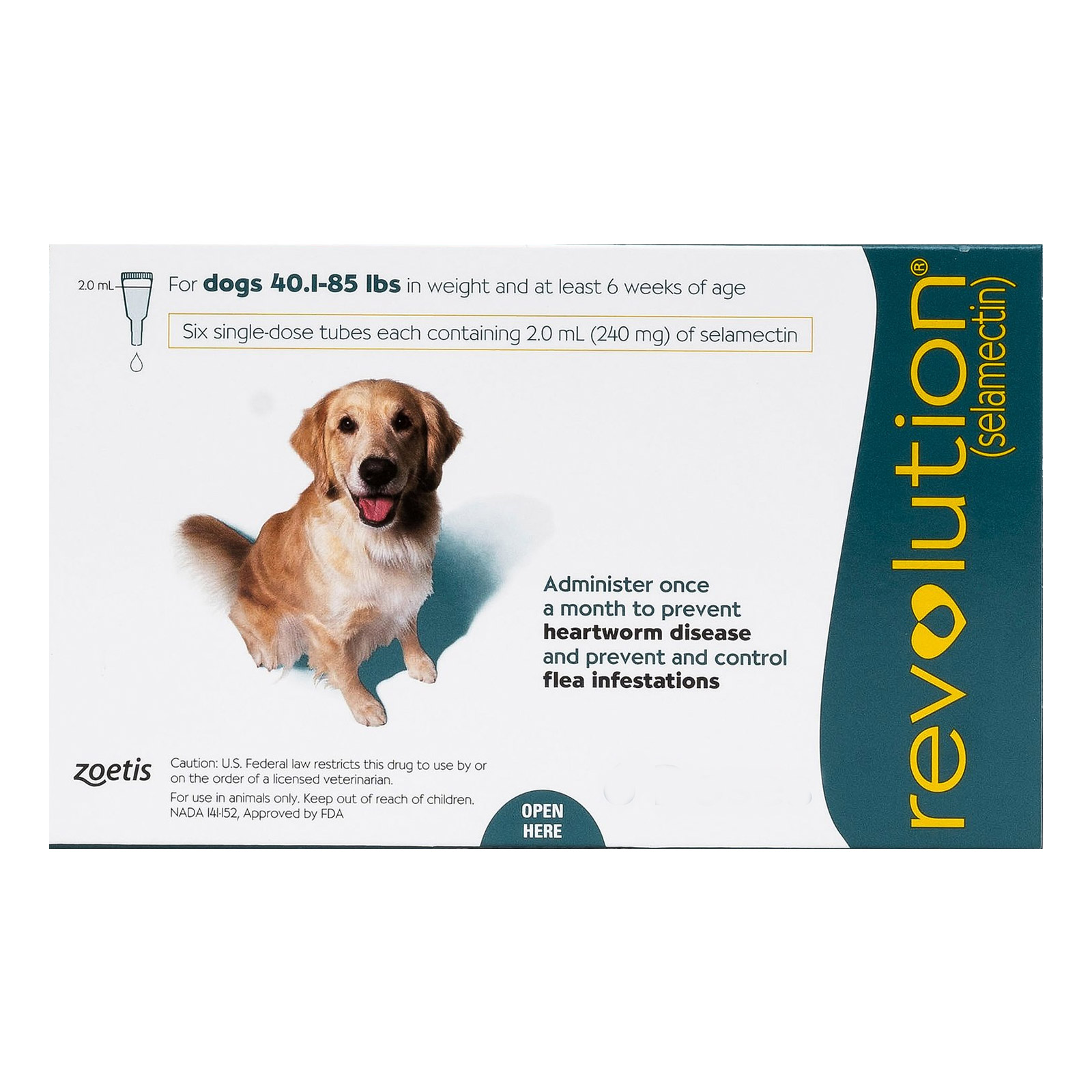 Revolution For Large Dogs 40.1-85lbs (Green) 12 Doses