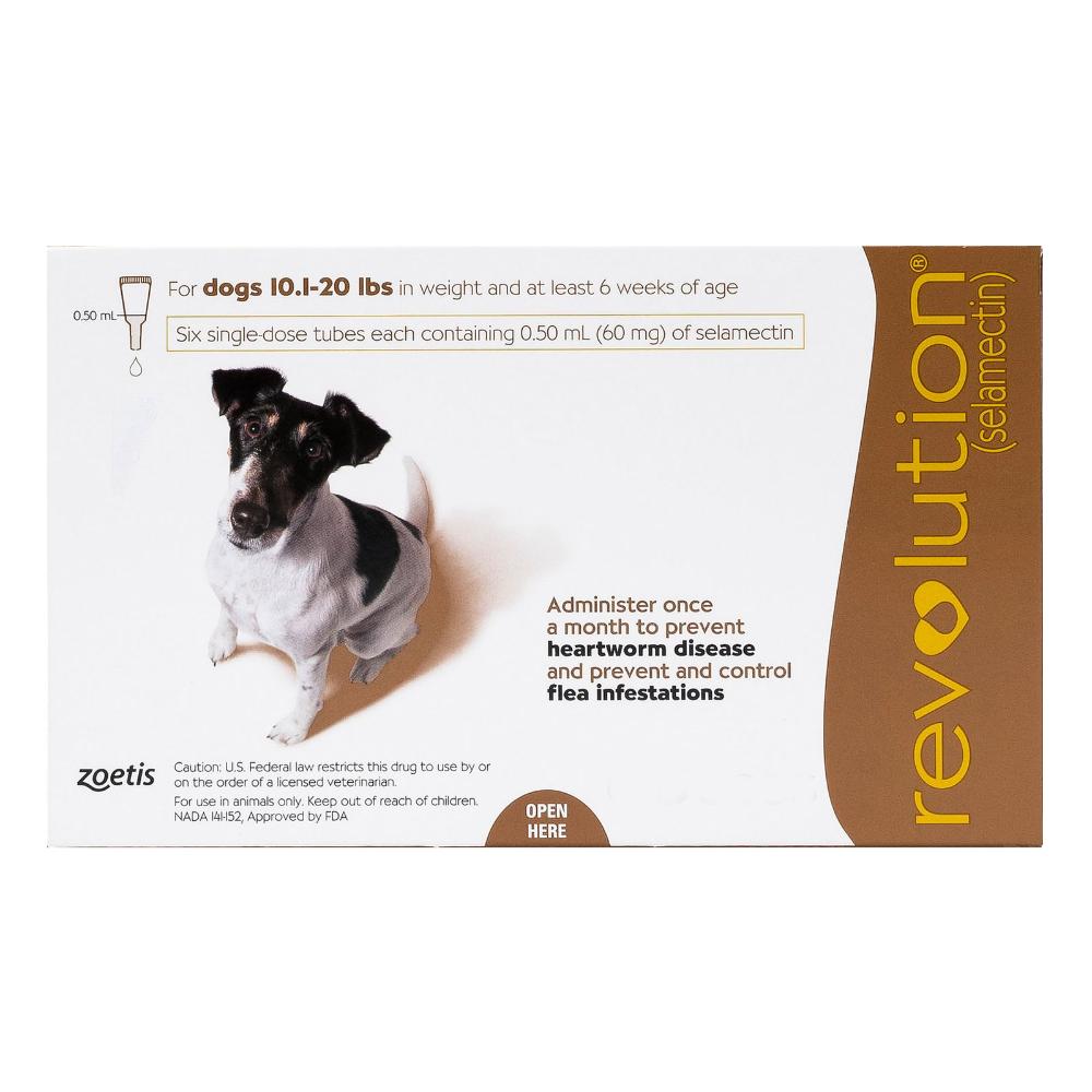 Revolution For Small Dogs 10.1 - 20lbs (Brown) 12 Doses