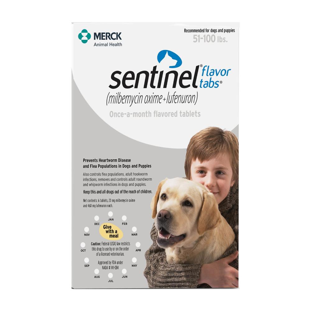 Sentinel For Dogs 51-100 Lbs (White) 3 Chews
