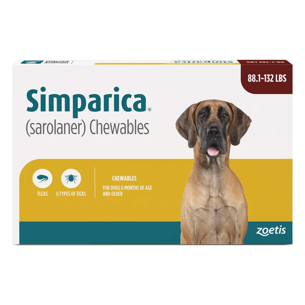Simparica Chewables For Dogs Above 88 Lbs (Brown) 3 Chews-image-1350