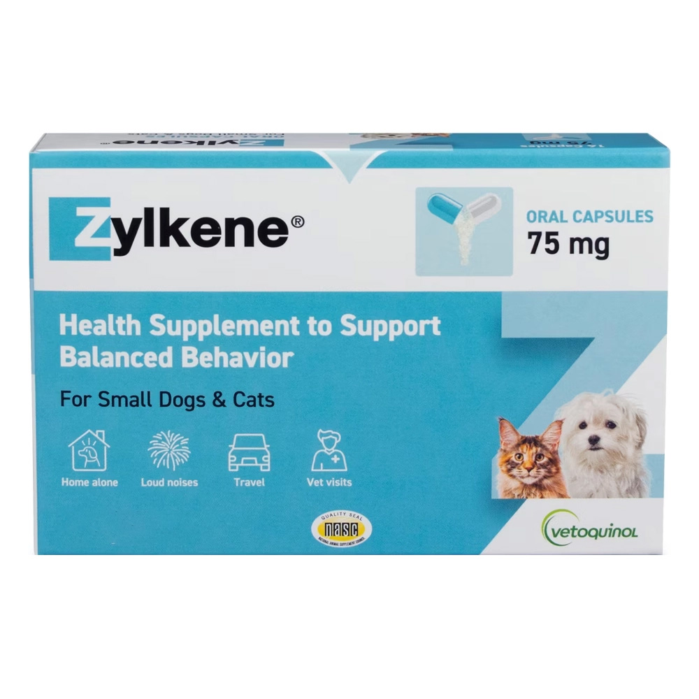Zylkene Calming Supplement For Cats & Small Dogs 75mg 20 Capsules