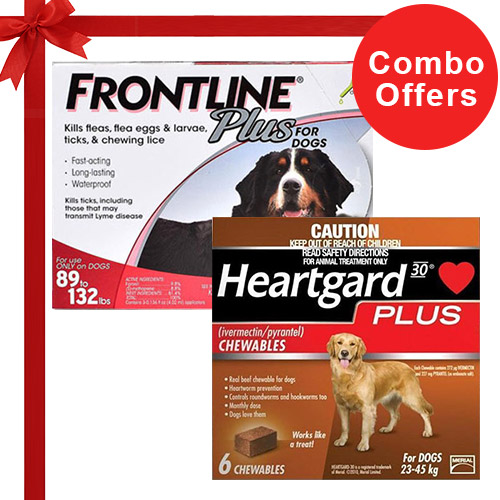 Buy Frontline Plus & Heartgard Plus Combo Pack for Dogs Online at