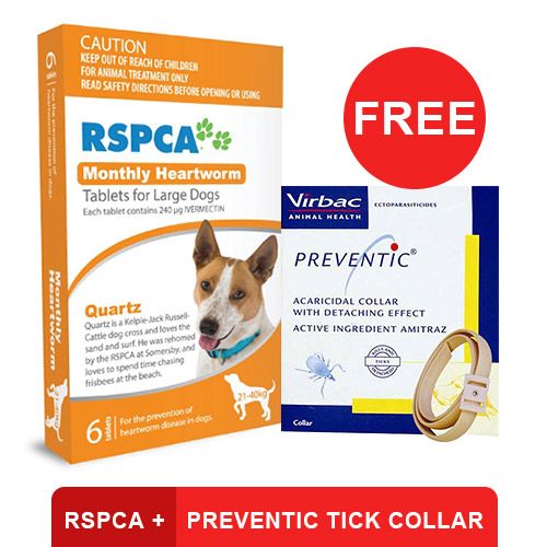 RSPCA for Dogs : RSPCA Monthly Heartworm Treatment for Dogs